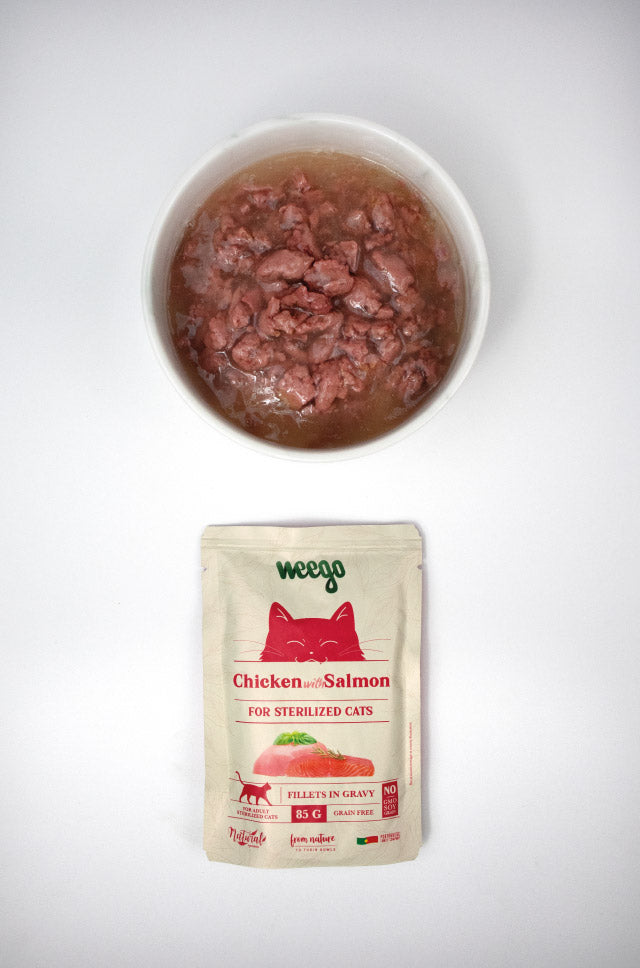 Weego Comida Húmida Frango e Salmão Esterilizados - 85g