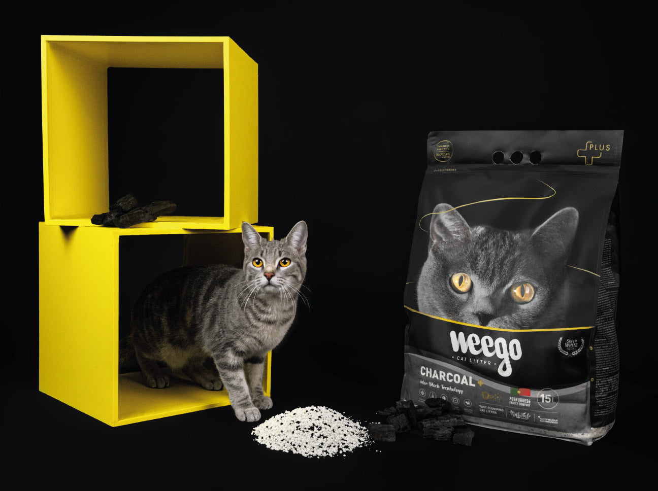 Weego - Areia Carvão AtivoPlus - Controle de Odores Aglomerante