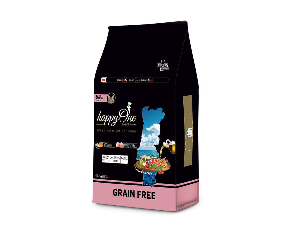 happyOne Mediterraneum Ração Seca Sardinha fresca Esterilizados