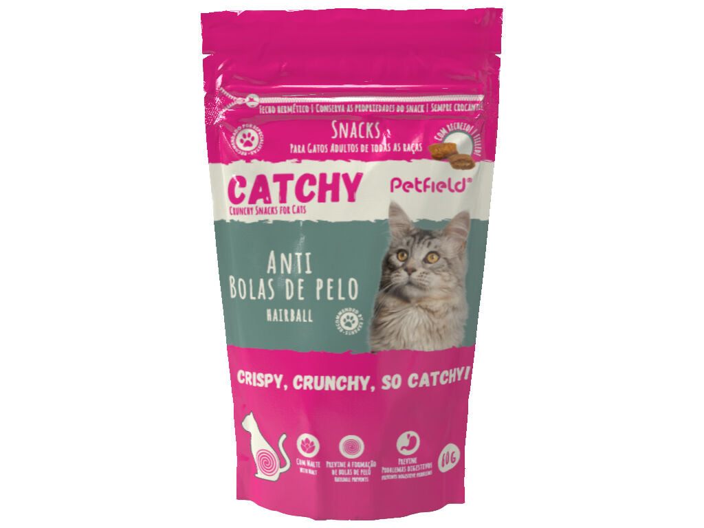Petfield Snacks Catchy Anti Bolas de Pelo - 60g