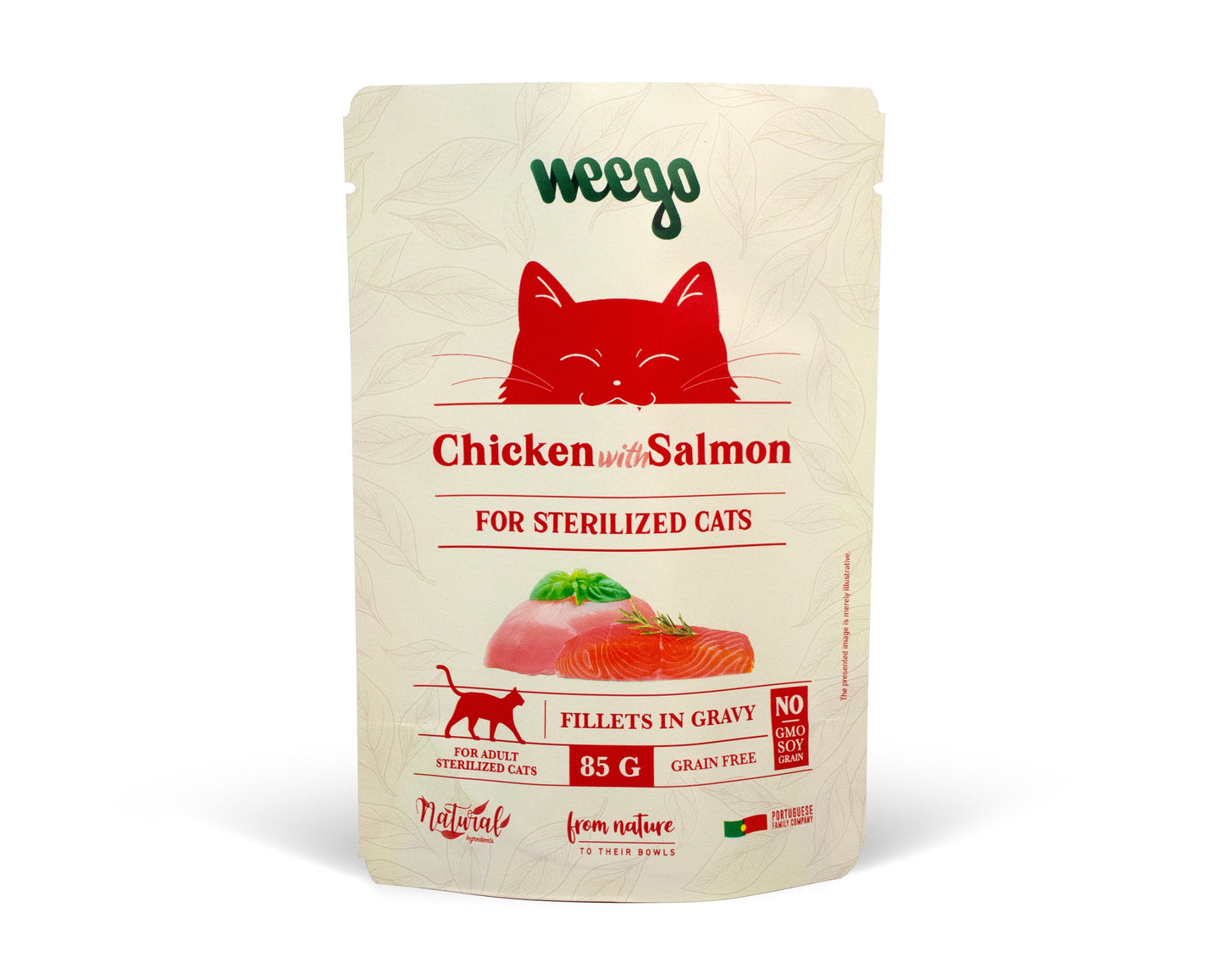 Weego Comida Húmida Frango e Salmão Esterilizados - 85g