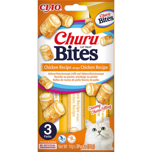 Churu Bites - Frango com Recheio de Frango - 10g x 3