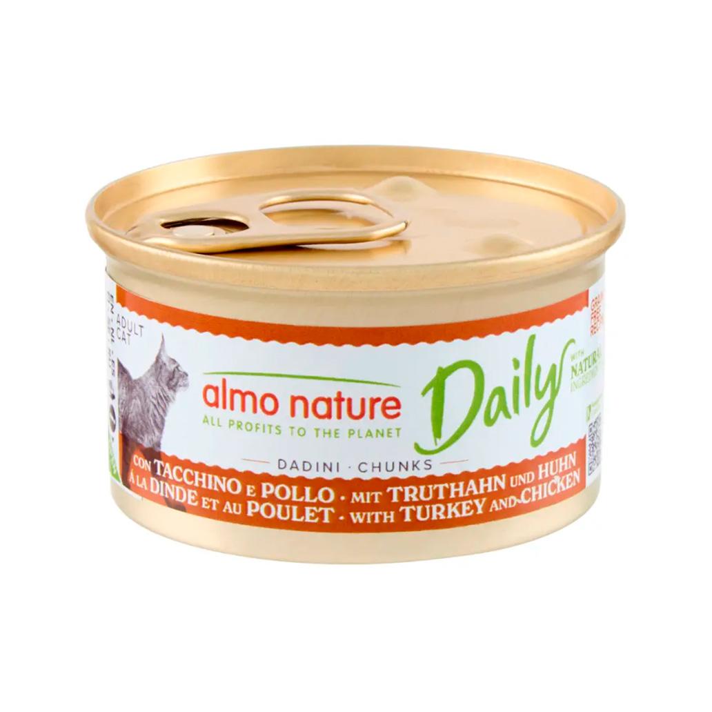 Almo Nature Daily Comida Húmida Pedaços de Peru e Frango - 85g