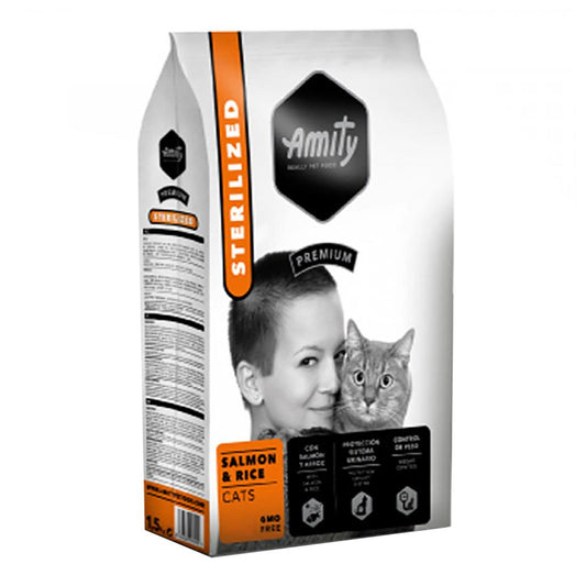 Amity Premium Ração Seca Salmão e Arroz Esterilizados