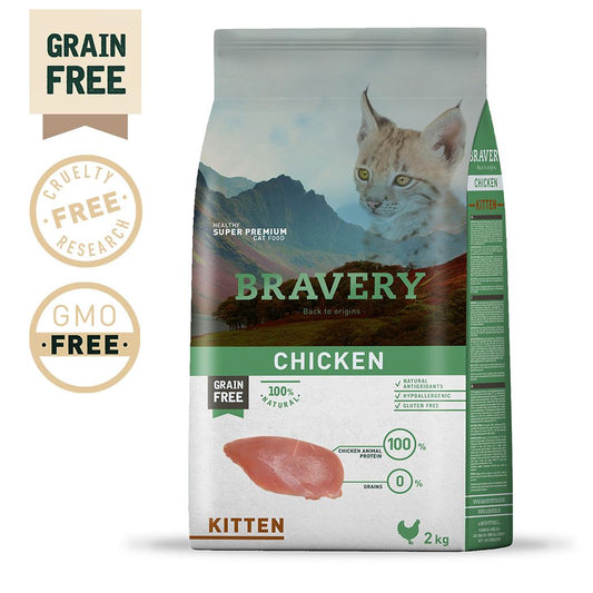 Bravery Ração Seca Super Premium Frango Junior - 2 kg