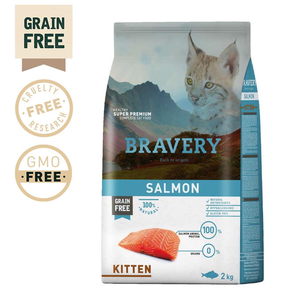 Bravery Ração Seca Super Premium Salmão Junior - 2 kg