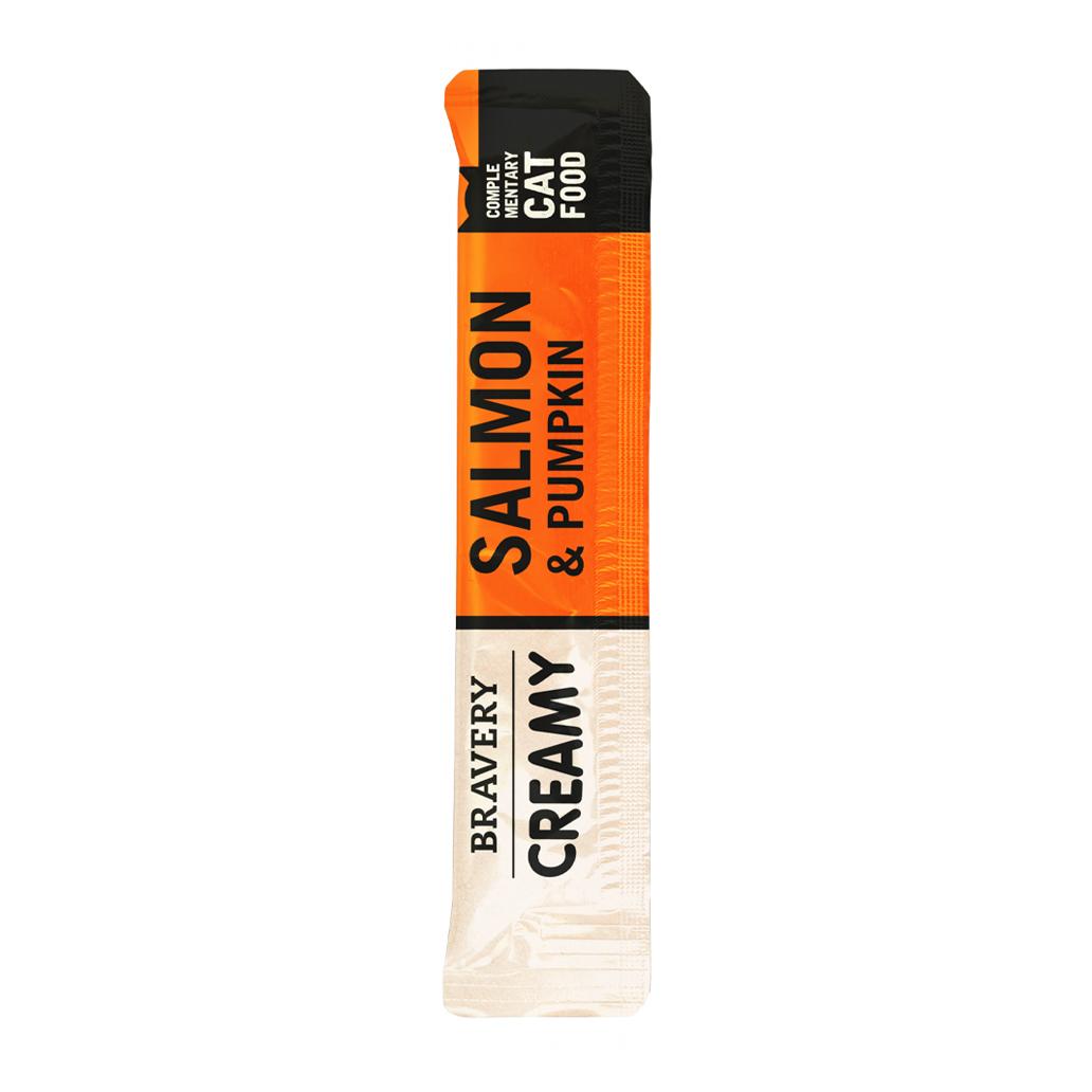 Bravery Creamy Snack Salmão e Abóbora - 4 x 14g