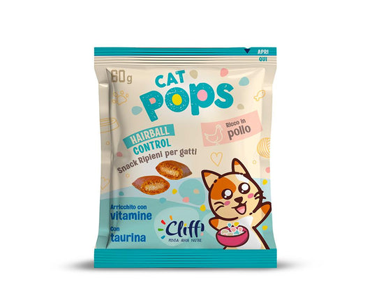 Cliffi Snack Cat Pops Funcionais Bolas de Pêlo - 60g