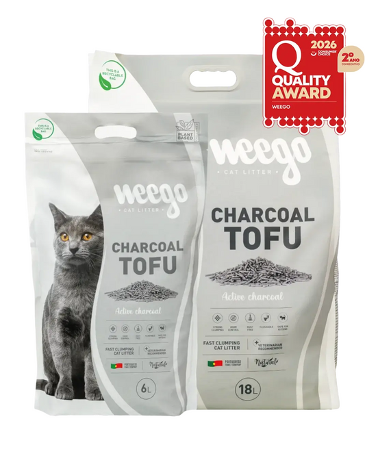 Weego - Areia Tofu Carvão Ativado - Aglomerante