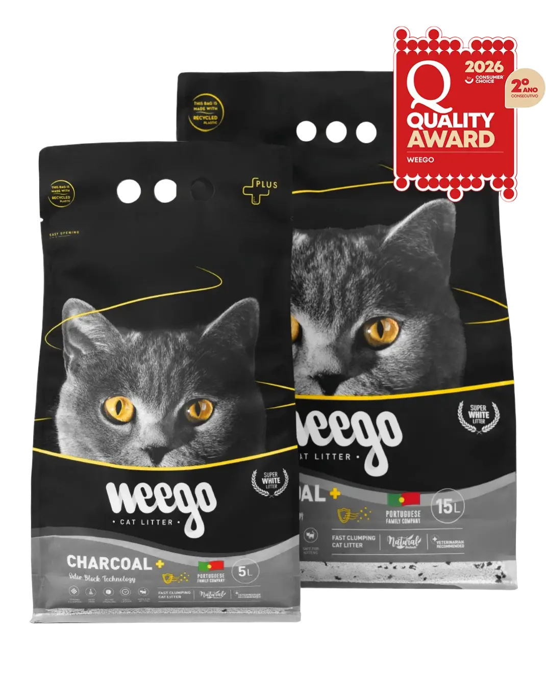 Weego - Areia Carvão AtivoPlus - Controle de Odores Aglomerante