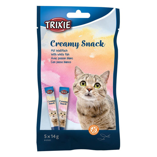 Trixie Snack Creme com Peixe Branco - 5 x 14g