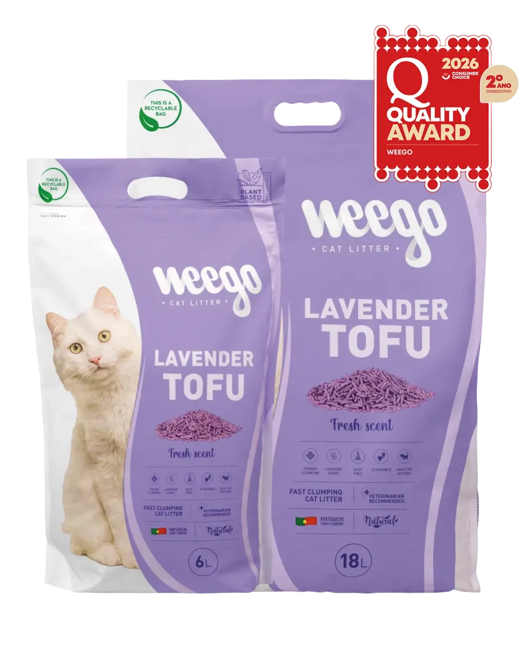 Weego - Areia Tofu Lavanda - Aglomerante