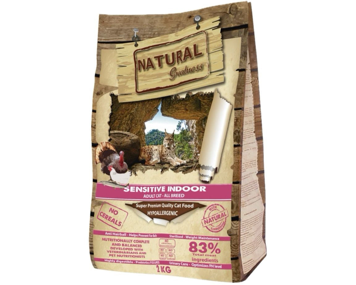 Natural Greatness Ração Seca Ultra Premium Sensitive Indoor Junior e Adulto
