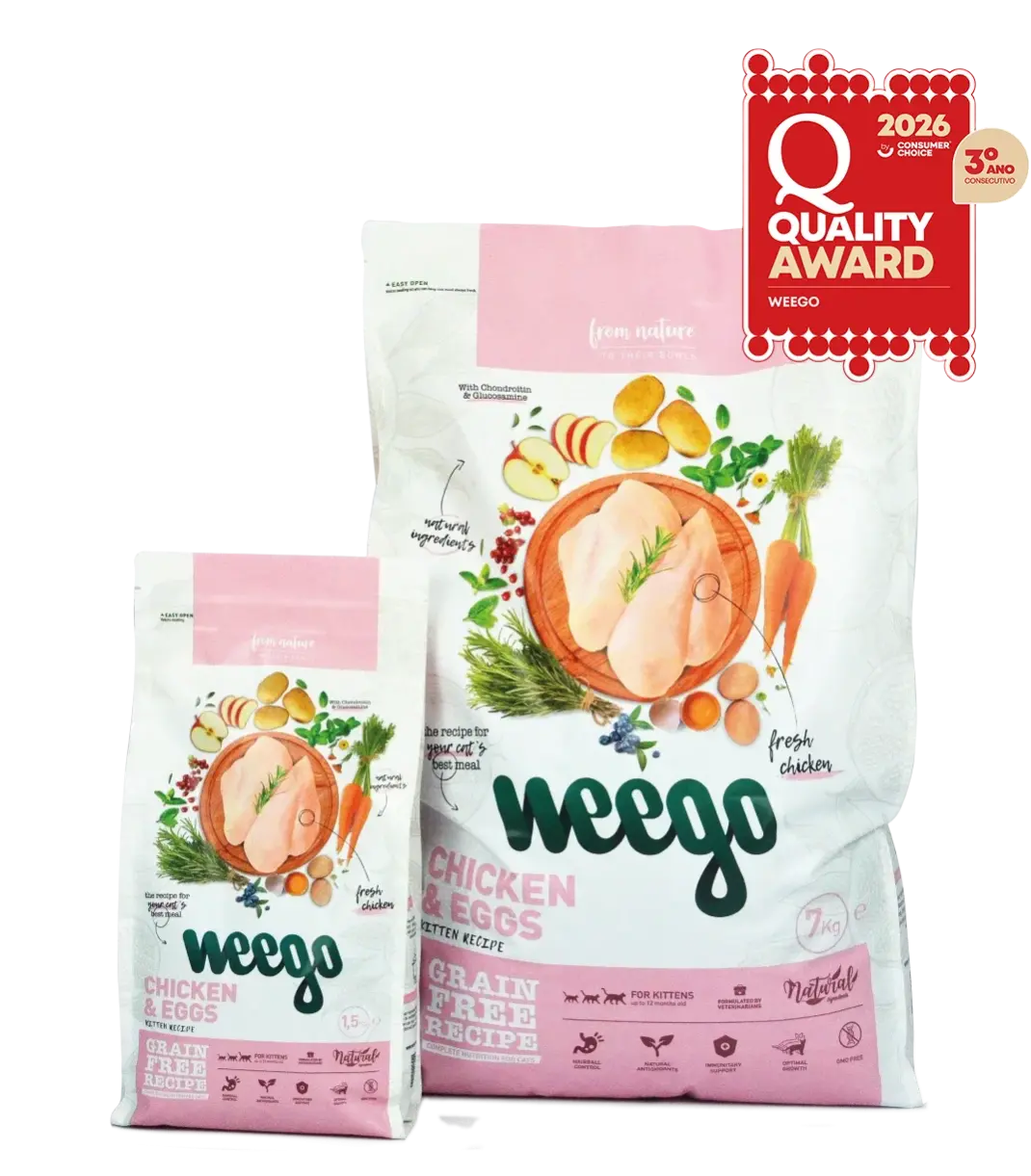 Weego Ração Seca Frango e Ovos Junior