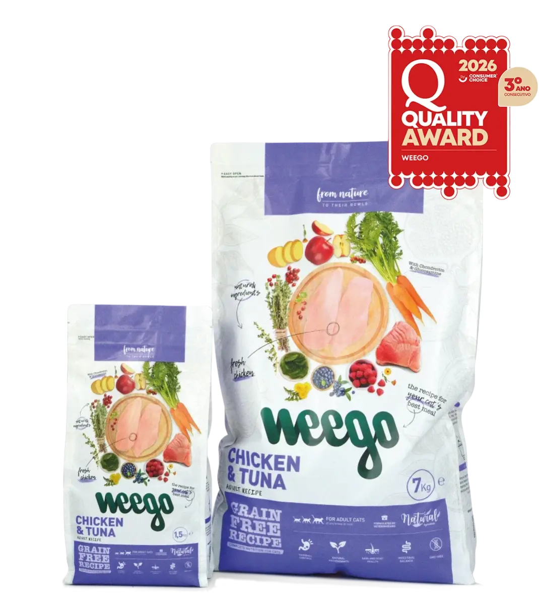 Weego Ração Seca Frango e Atum Adulto