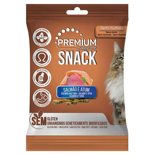 happyOne Premium Snack Salmão e Atum - 50g