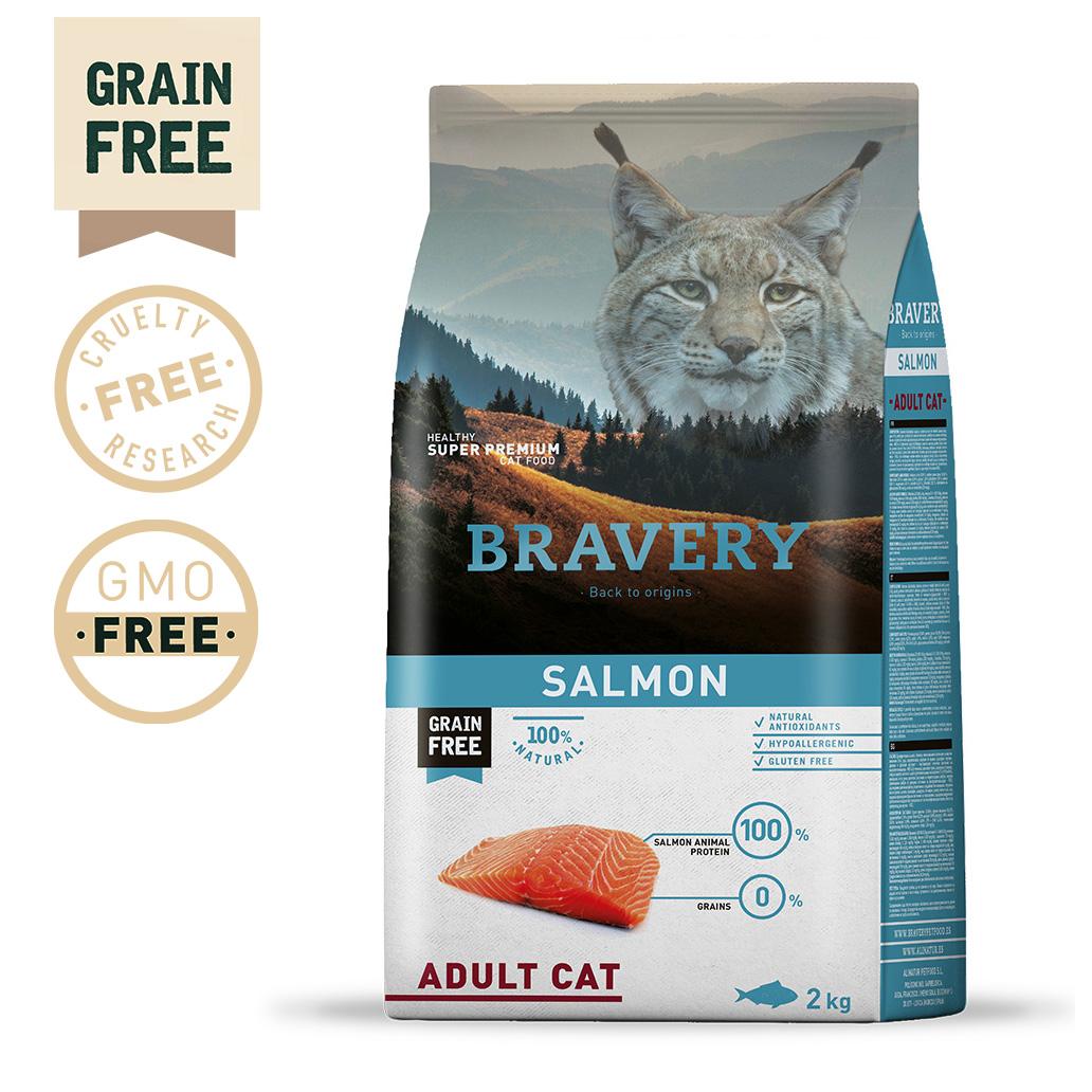 Bravery Ração Seca Super Premium Salmão Adulto